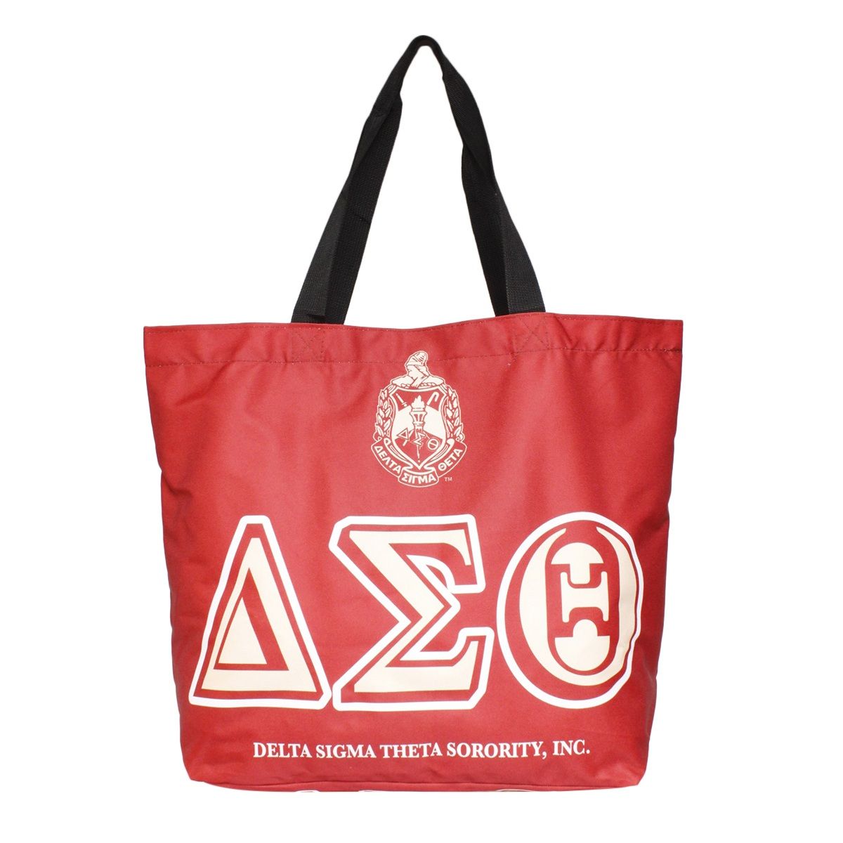 DST Sorority Red Large Shopper Tote for Women