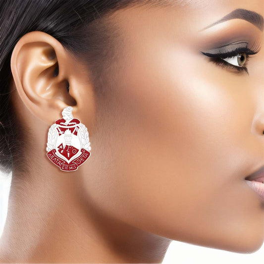 Red White Crest DST Studs