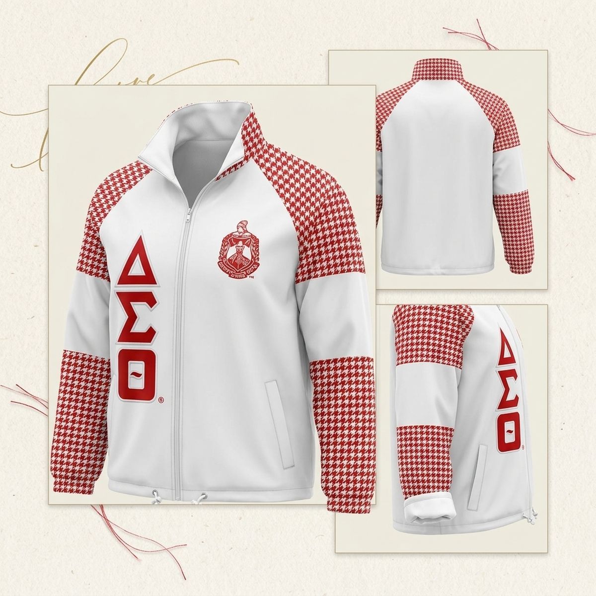 DST Greek Apparel 2XL White Windbreaker Jacket