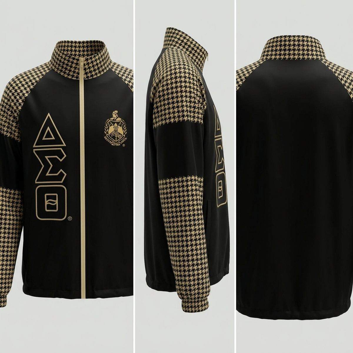 DST Greek Apparel XLarge Black Windbreaker Jacket
