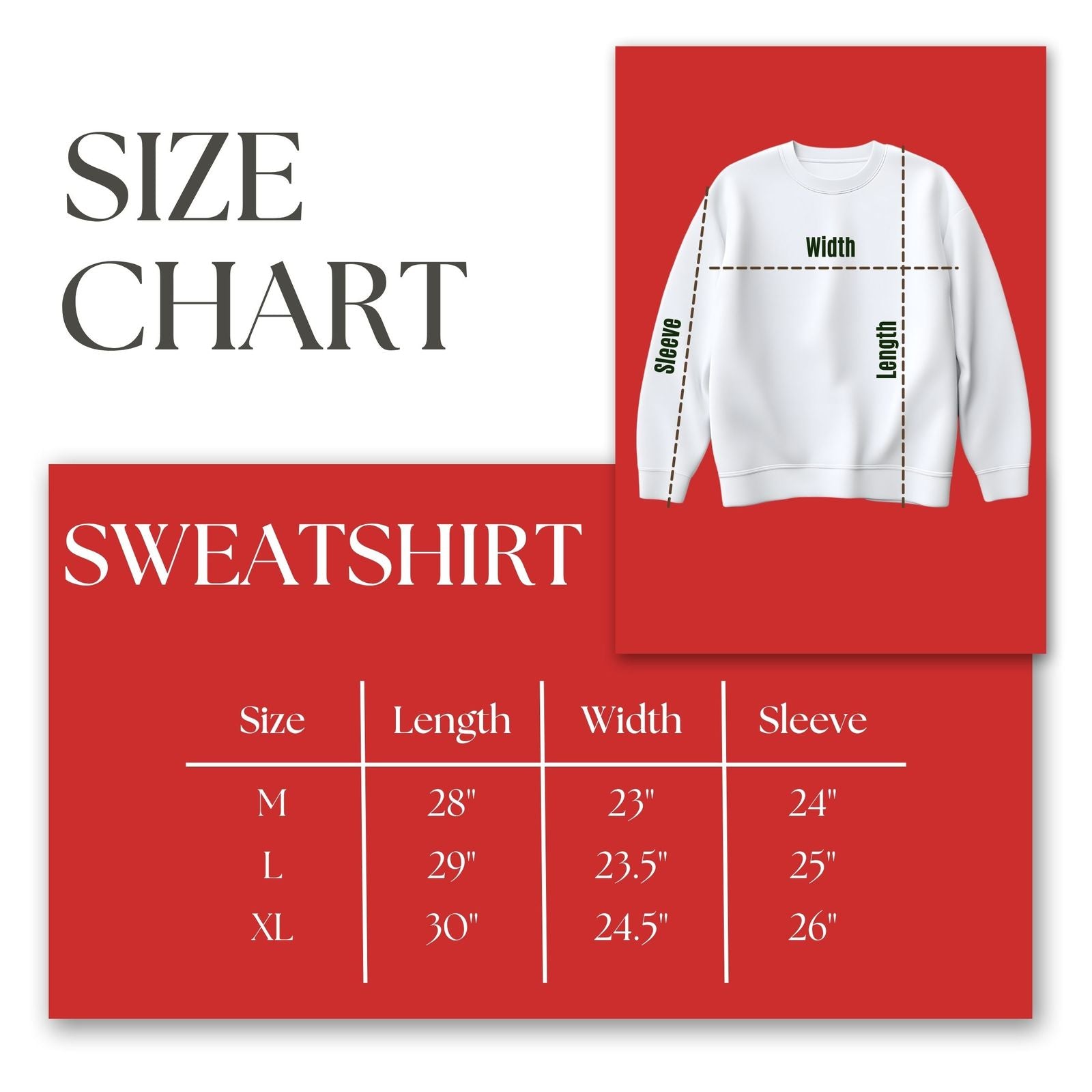 DST Greek Gear M Red Embroidered Crew Sweatshirt