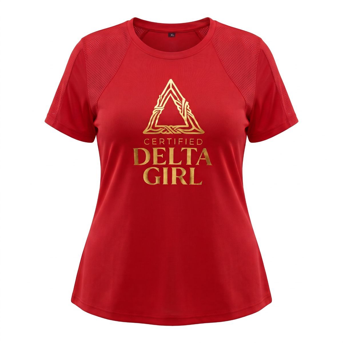 DST Certified XLarge Delta Girl Red Athletic Tee